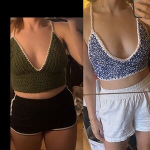 Handmade crochet halter tops